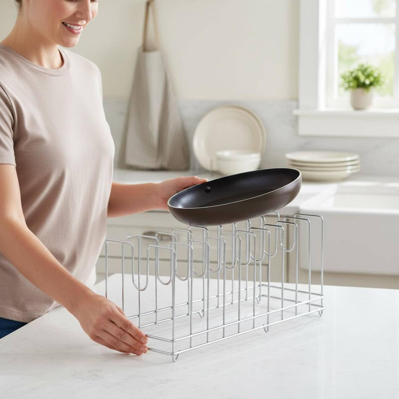 Kitchen Baking Pan Organizer - Vertical Kitchen Shelf Rack for Baking