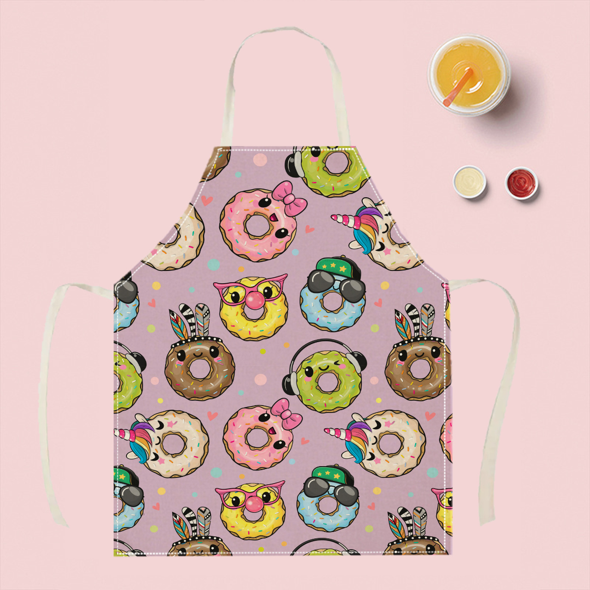 1pc Cute Cartoon Donut Apron F - Kitchen Baking Area Ideas review and price