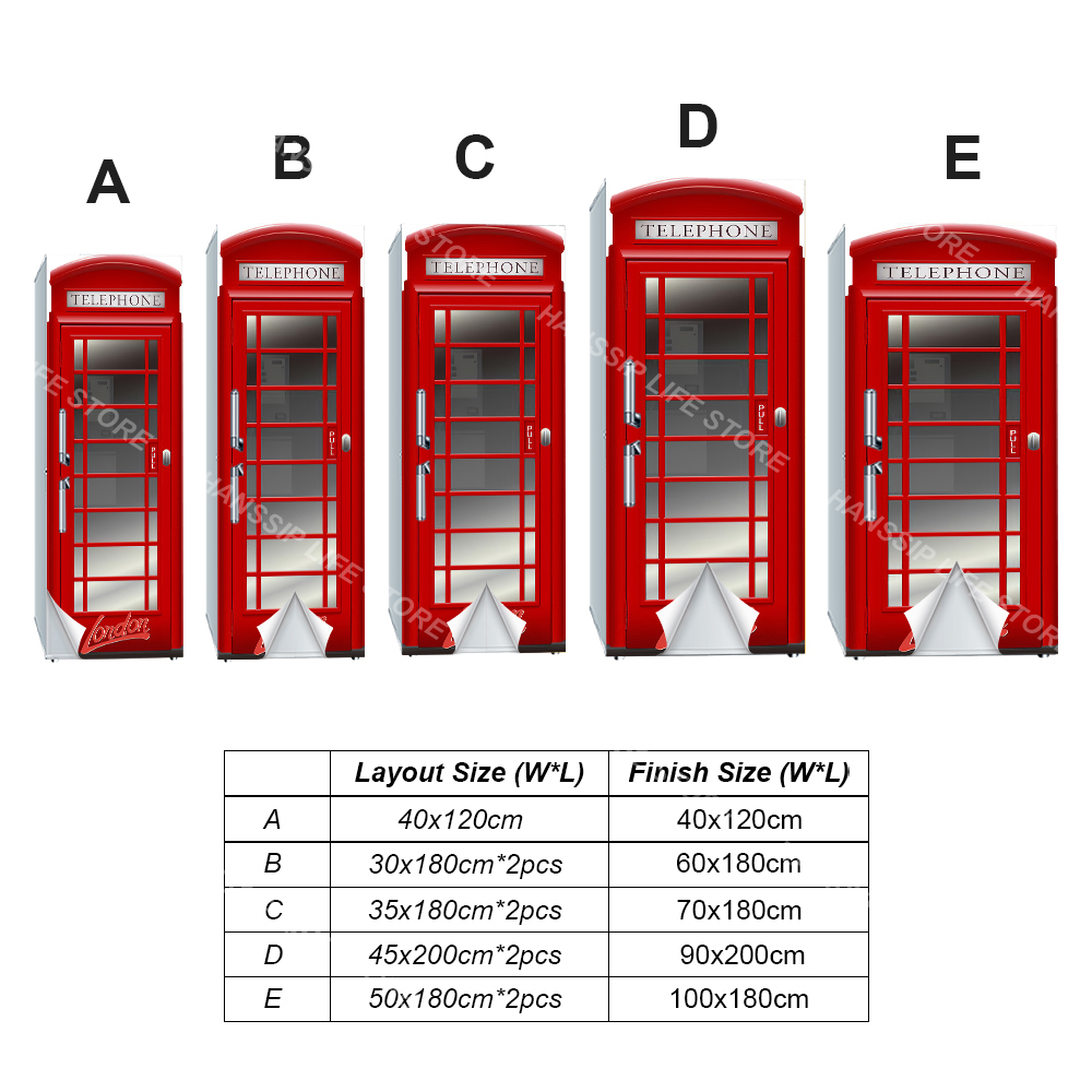 Retro Phone Booth Printed Refr - Kitchen Queen review and price