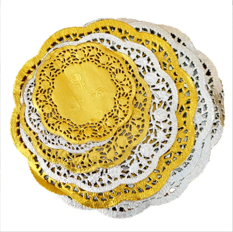 50PCS Gold Silver Lace Paper P - Kitchen Baking Paper review and price