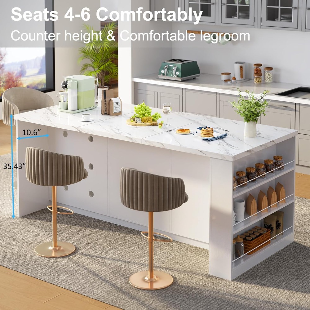 71' Large Kitchen Island with  - Kitchen Queen review and price