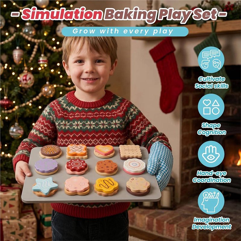 WOWFU-Wooden Cookie Play Food  - Baking Kitchen For Kids review and price