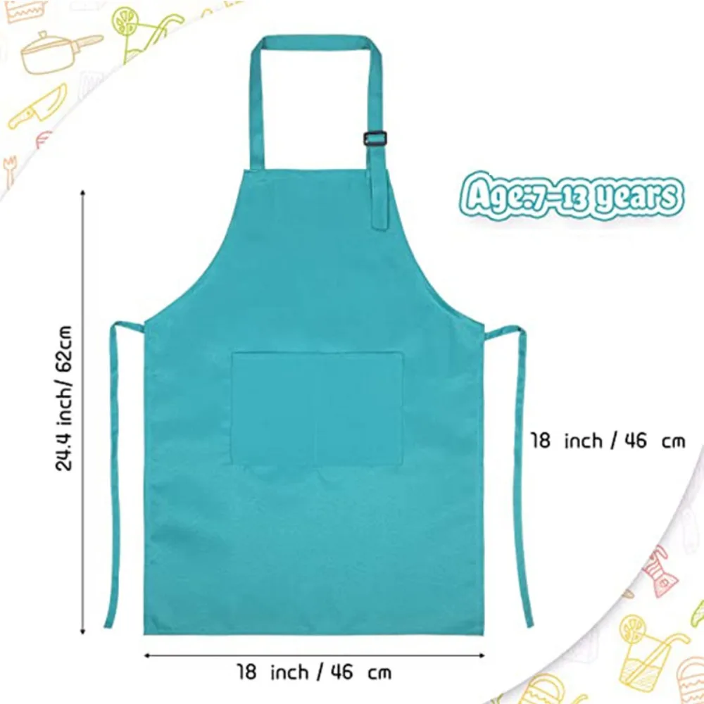 Children Chef Apron Front Pock - Baking Kitchen For Kids review and price