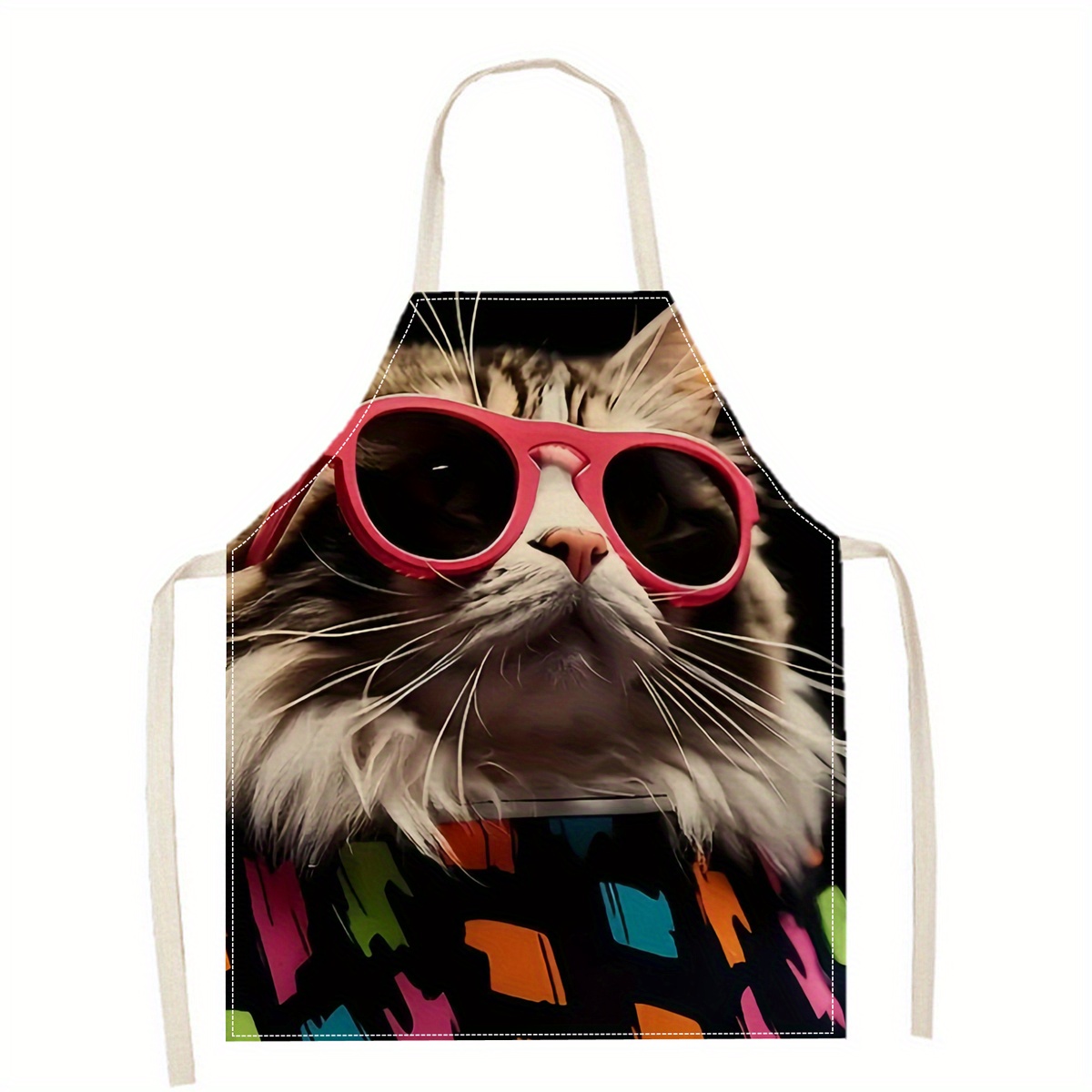 Linen Apron Funny Cat Sunglass - Kitchen Baking Area Ideas review and price