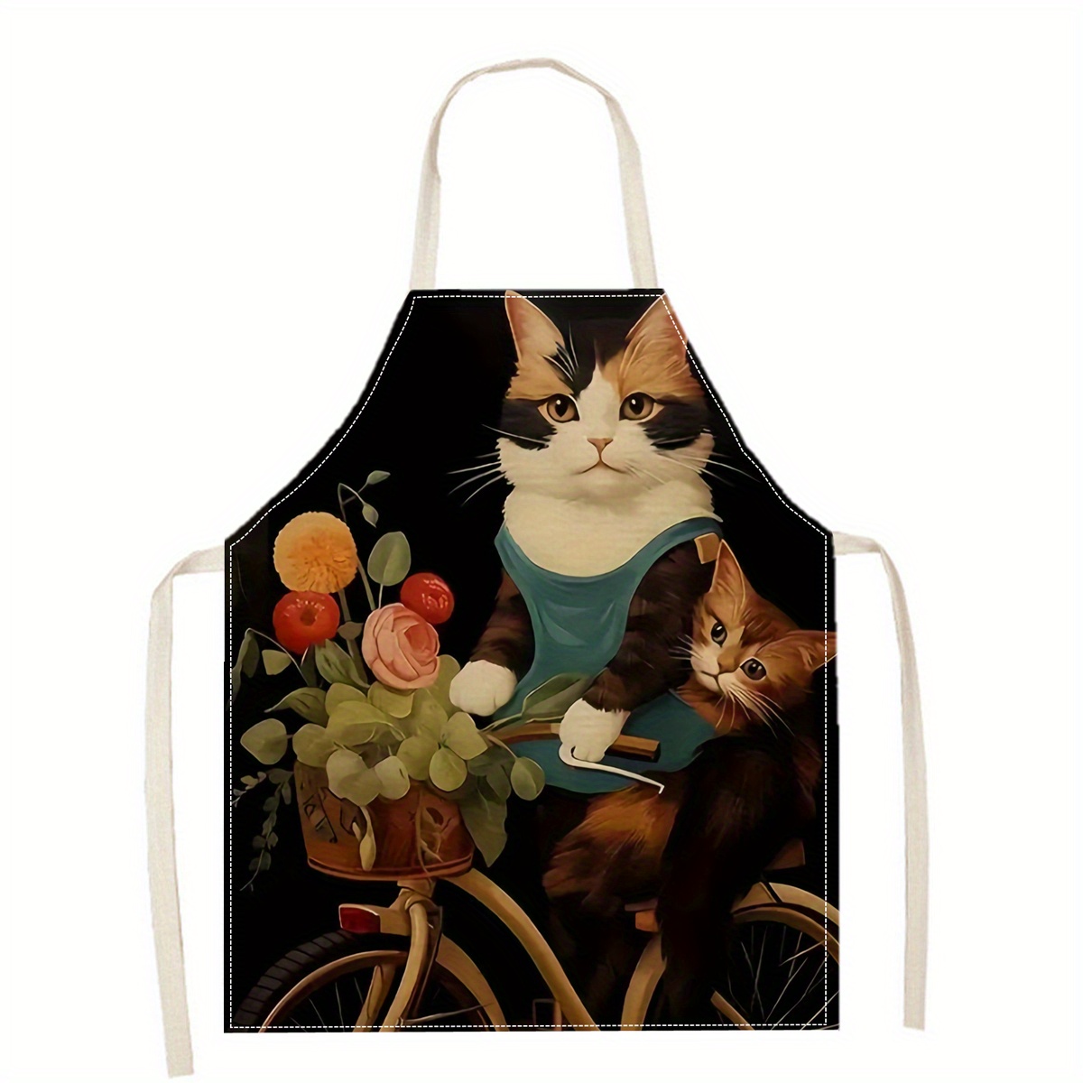 Linen Apron Funny Cat Sunglass - Kitchen Baking Area Ideas review and price